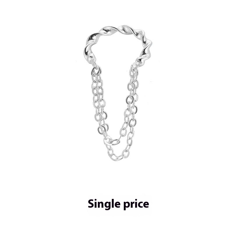 Sweet Art Handmade Double-layered Tassel Twist Ear Clip