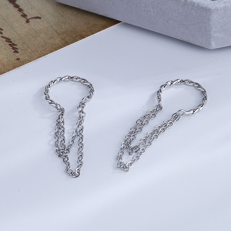 Sweet Art Handmade Double-layered Tassel Twist Ear Clip