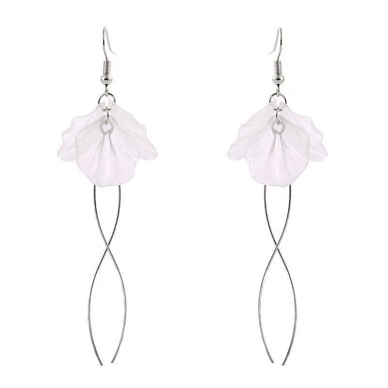 Ice Flower Tassel Earrings Long