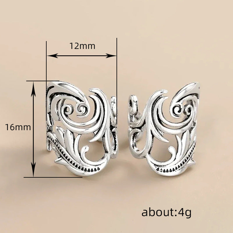 Simple Retro Ear Clip Leaves Earless Earrings