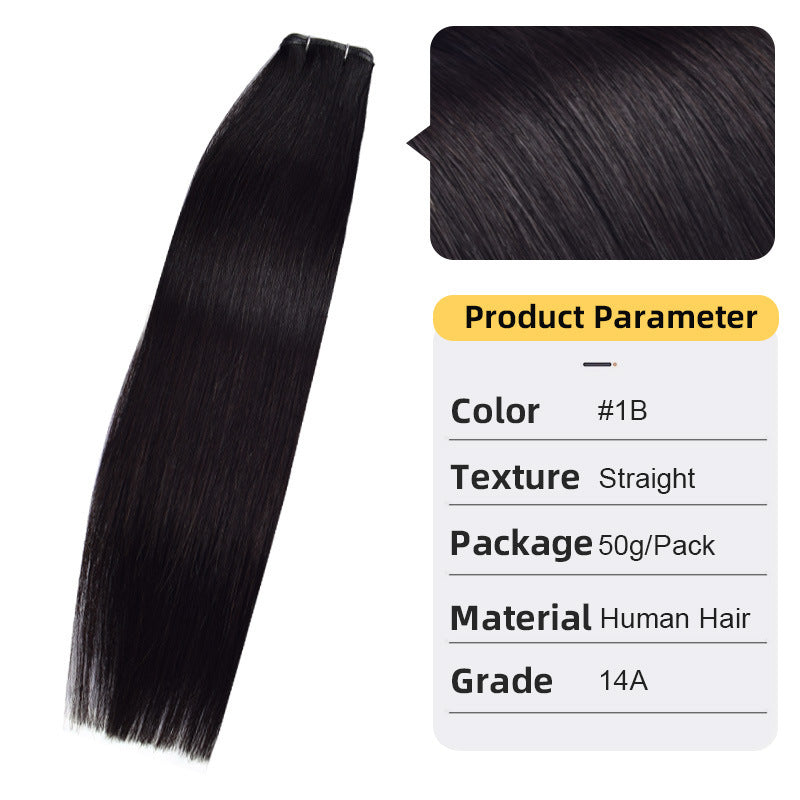 Second Generation Hand-knitted Hair Weft White Hair Extension Braid Real Hair